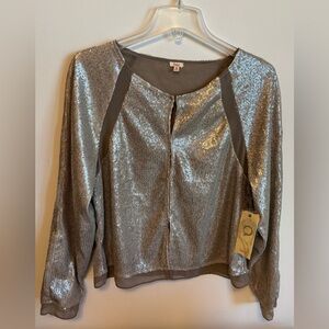 REBA CHAMPAGNE SEQUIN JACKET